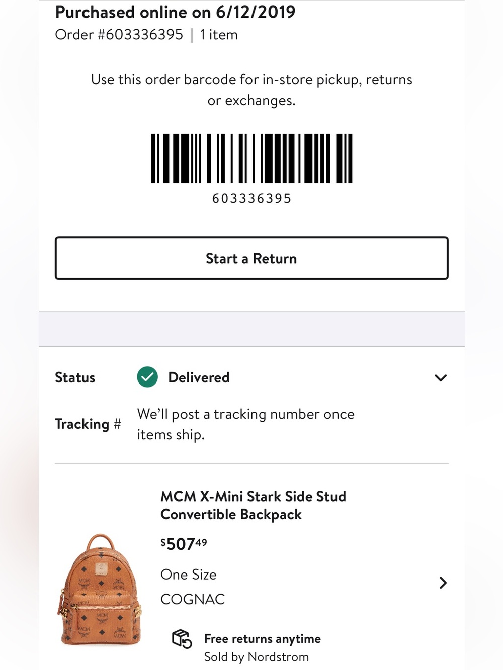 MCM Tan Leather Backpack with Black Logo - Picture 7 of 7